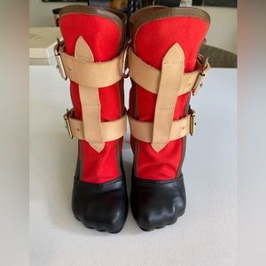 Vivienne Westwood Red Canvas Bondage Boots